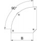 Крышка угловой секции 90град. 300мм DFBM 90 300 FS OBO 7138506