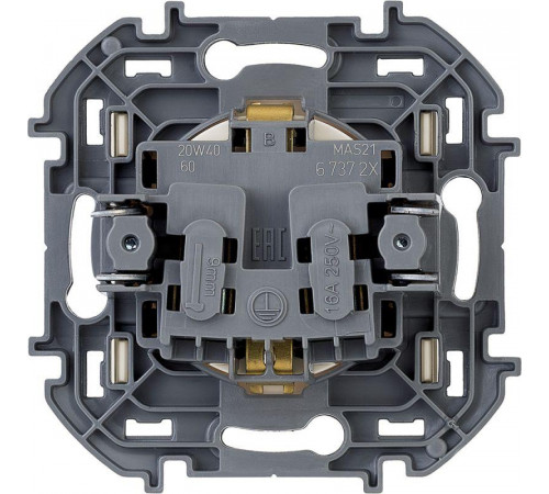 Розетка 1-м СП Inspiria 16А IP20 250В 2P+E немецк. стандарт механизм сл. кость Leg 673721