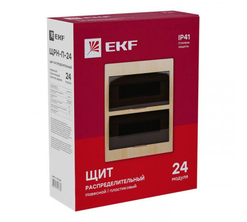 Щит ЩРН-П-24 IP41 светлое дерево PROxima EKF pb40-n-24-light