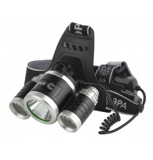 Фонарь аккумуляторный налобный GA-809 5Вт 3SMD CREE High Power Headlamp алюм. Эра Б0056111