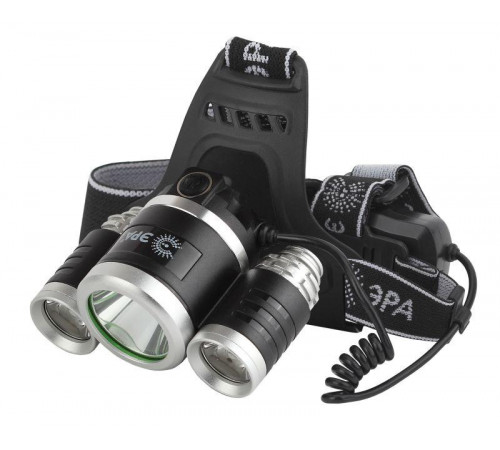 Фонарь аккумуляторный налобный GA-809 5Вт 3SMD CREE High Power Headlamp алюм. Эра Б0056111