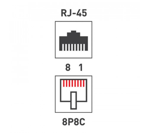 Джек компьютерный RJ45 (8P8C) кат.6 со вставкой Rexant 05-1031