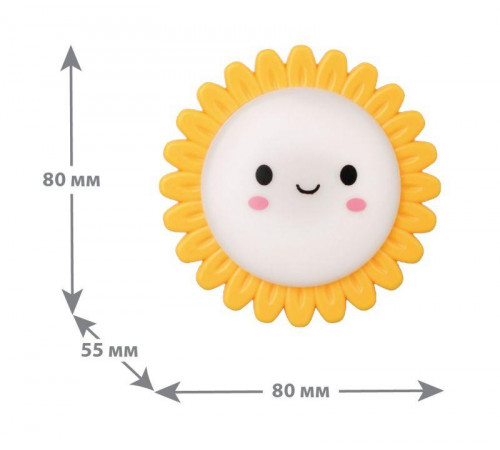 Светильник светодиодный NL-179 "Солнышко" 220В ночник с выкл. бел. Camelion 12535
