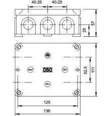 Коробка распределительная 136х111х57мм B11 M OBO 2002345