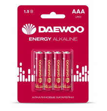 Элемент питания алкалиновый AAA/LR03 1.5В Energy Alkaline 2021 BL-4 (уп.4шт) DAEWOO 5029903