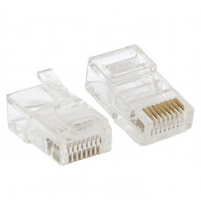 Коннектор RJ45 (8P8C) кат.5E неэкранир. TERACOM универс. (уп.10шт) EKF TRC-PLUG-5EUTP-10