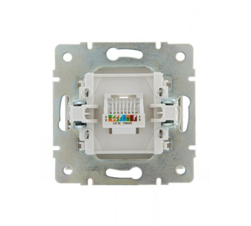 Розетка компьютерная СП Rain RJ45 16А IP20 механизм бел. LEZARD 703-0288-139