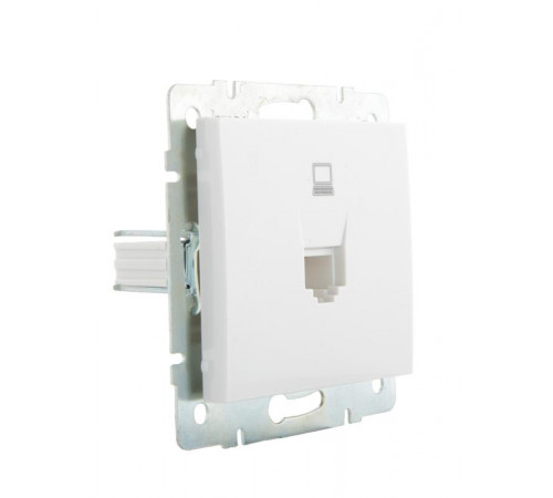 Розетка компьютерная СП Rain RJ45 16А IP20 механизм бел. LEZARD 703-0288-139