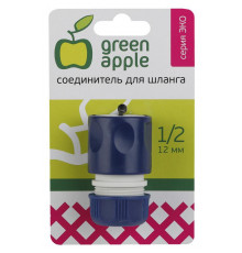 Соединитель-коннектор для шланга 12мм (1/2) пластик (50/200/2400) Green Apple Б0017768