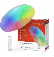 Светильник светодиодный COMFORT FROST-RGB 75Вт 230В 3000-6500К 4400лм 495х85мм с пультом ДУ IN HOME 4690612044644