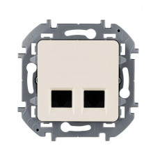 Розетка компьютерная 2-м Inspiria RJ45 кат.5E UTP сл. кость Leg 673836