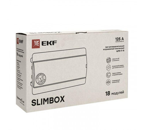 Щит ЩРВ-П-18 "SlimBox" IP41 бел. дверца PROxima EKF sb-v-18w