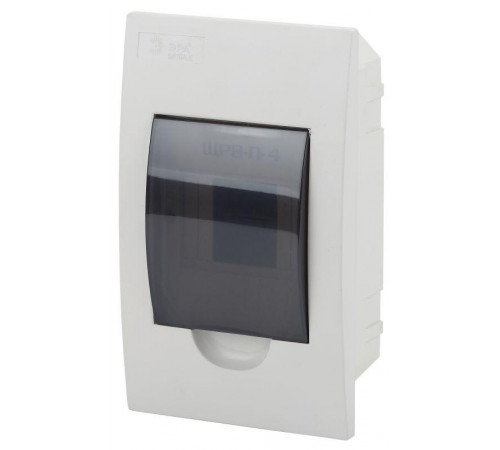 Бокс ЩРВ-П-4 мод. встраив. пластик IP41 SIMPLE NO-box_simple-plastic_4_flush ЭРА Б0041509