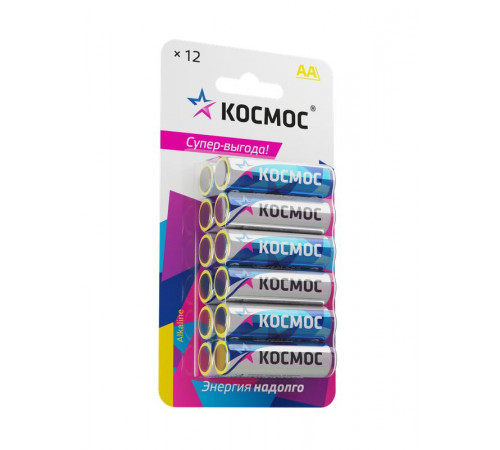 Элемент питания алкалиновый AA/LR6 BP-12 (блист.12шт) КОСМОС KOCLR6BL12