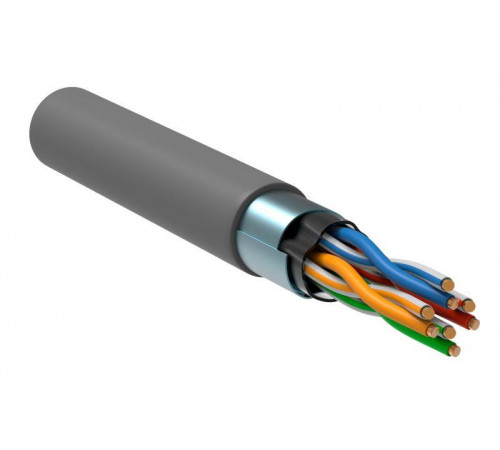 Кабель витая пара F/UTP кат.5E 4х2х24AWG solid CU PVC сер. (м) GENERICA BC1-C5E04-311-305-G