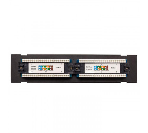 Патч-панель настенная кат.5E UTP неэкранир. 12 портов RJ45 Dual IDC TERACOM PRO EKF TRP-WPP-5EUTP-12