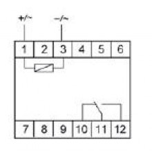 Реле промежуточное PK-1P/Un (монтаж на DIN-рейке 35мм 12В AC/DC 16А перекл.) F&F EA06.001.001