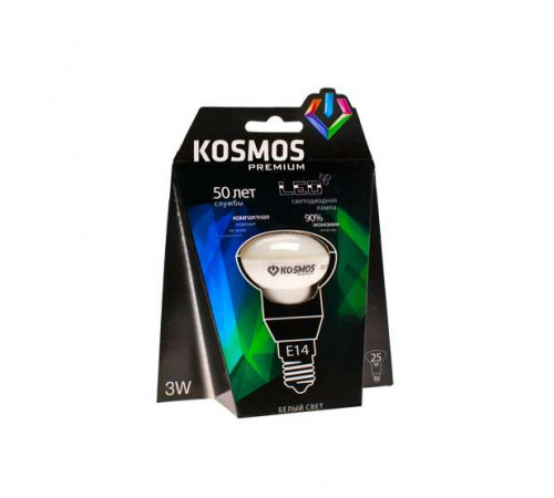 Лампа светодиодная KOSMOS premium 3Вт REFLECTOR 39мм E14 230В 4500К Космос KLED3wR39230vE1445