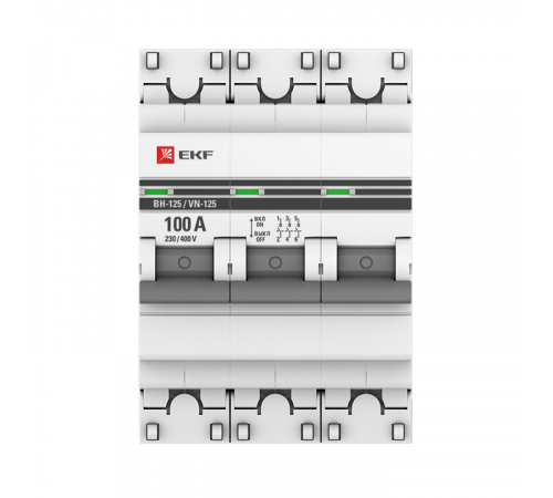 Выключатель нагрузки 3п 100А ВН-125 PROxima EKF SL125-3-100-pro