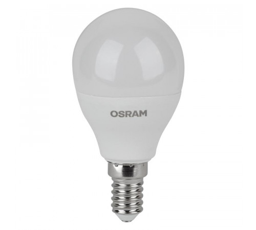 Лампа светодиодная LED Value LVCLP60 7SW/830 7Вт шар матовая E14 230В 2х5 RU (уп.5шт) OSRAM 4058075578104