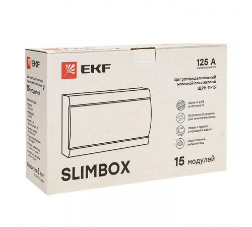 Щит ЩРН-П-15 "SlimBox" IP41 бел. дверца PROxima EKF sb-n-15w