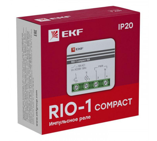 Реле импульсное RIO-1 compact 10А PROxima EKF rio-1k-10