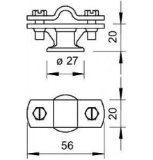 Держатель проволоки d8-10мм с перемыч. 113 B-Z-HD OBO 5230322