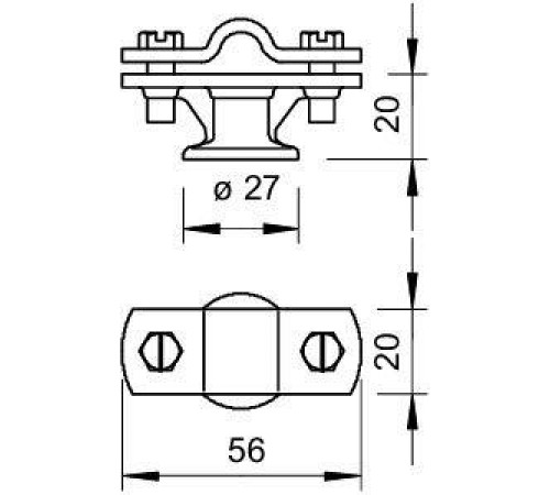 Держатель проволоки d8-10мм с перемыч. 113 B-Z-HD OBO 5230322