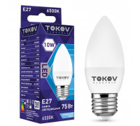 Лампа светодиодная 10Вт С37 6500К Е27 176-264В TOKOV ELECTRIC TKE-C37-E27-10-6.5K