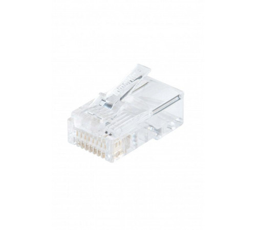 Разъем RJ45 8P8C кат.5E UTP PLUG-8P8C-U-C5-100 для ож и мж кабеля Hyperline 49377