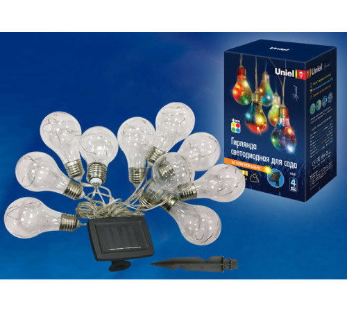 Гирлянда садовая USL-S-126/PT4000 BULBS IP44 солнечная батарея Uniel UL-00003332