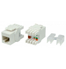 Вставка Keystone Jack RJ45 (8P8C) кат.6A (10G) 180град. KJ8-8P8C-C6A-180-WH бел. Hyperline 426187