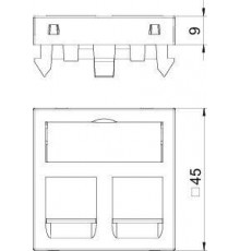 Корпус розетки компьютерной 2-м DTG-2RM RW1 для RJ45 OBO 6119292