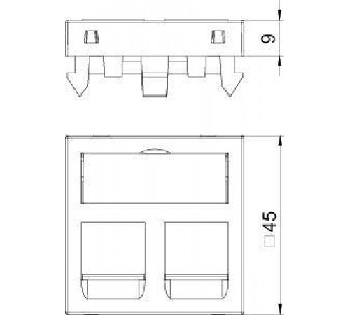 Корпус розетки компьютерной 2-м DTG-2RM RW1 для RJ45 OBO 6119292