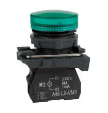 Лампа сигнальная OptiSignal D22 C5-L-M3 зел. пластик 230-240VAC XB5AVM3 КЭАЗ 332188