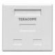 Розетка настенная TERACOM PRO кат.6 неэкранированная 2 порта RJ-45 Dual IDC бел. EKF TRP-WBOX-2RJ45-6UTP-WH