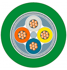 Кабель SIMATIC NET IE FC TP FRNC витая пара для подключения к розетке FC RJ45 4-х жил. экранир. CAT 5 Siemens 6XV18712F