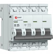 Выключатель автоматический модульный 4п B 25А 6кА ВА 47-63N PROxima EKF M636425B