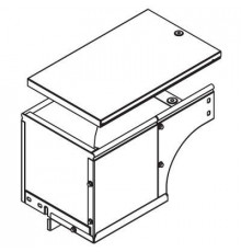 Угол для лотка вертикальный внешний правый 90град. 100х100 CDSD 90 гор. оцинк. DKC 37012HDZ