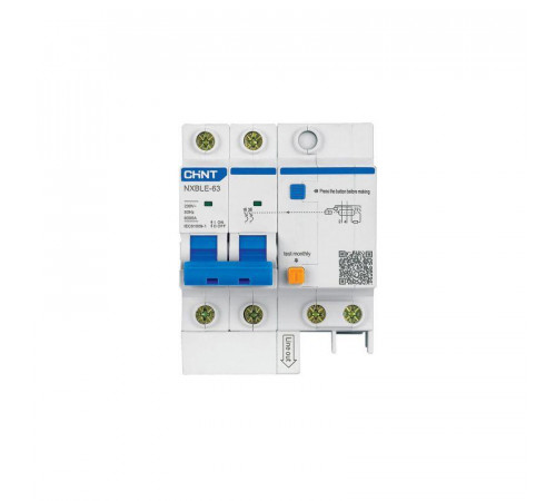 Выключатель автоматический дифференциального тока 2п C 16А 30мА тип AC 6кА NXBLE-63 (R) CHINT 819977