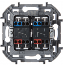Переключатель модульный 2-кл. Inspiria с подсветкой10AX 250 В бел. Leg 673665