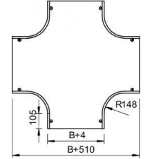 Крышка X-образ. секции 400 DFK 400 DD OBO 7131143