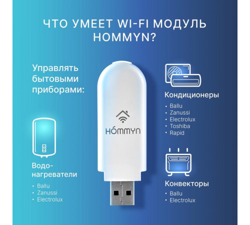 Модуль съемный управляющий HDN/WFN-02-01 Wi-Fi HOMMYN НС-1416708