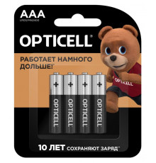 Элемент питания алкалиновый AAA/LR03 (блист. 4шт) Basic Opticell 5051002