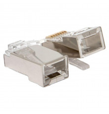 Коннектор RJ45 (8P8C) кат.6 экранир. 30мкд (уп.20шт) TERACOM PRO EKF TRP-PLUG-6FTP-20