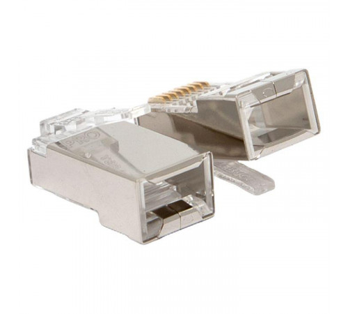 Коннектор RJ45 (8P8C) кат.6 экранир. 30мкд (уп.20шт) TERACOM PRO EKF TRP-PLUG-6FTP-20