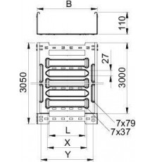 Лоток листовой перфорированный 200х110 L3050 сталь 1.5мм SKSM 120 FT OBO 6059635