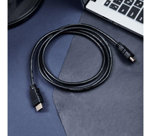 Шнур HDMI-HDMI gold 1.5м с фильтрами (PE bag) PROCONNECT 17-6203-6