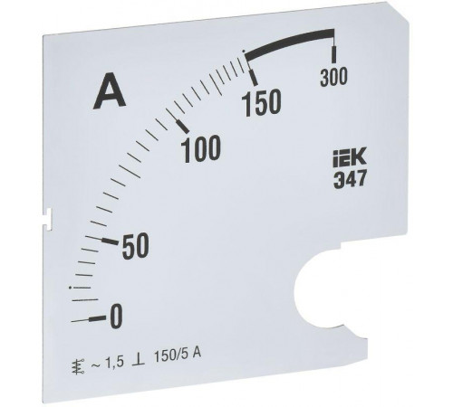 Шкала сменная для амперметра Э47 150/5А-1.5 96х96мм IEK IPA20D-SC-0150