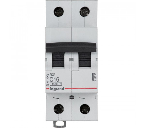 Выключатель автоматический модульный 2п C 16А 4.5кА RX3 Leg 419697